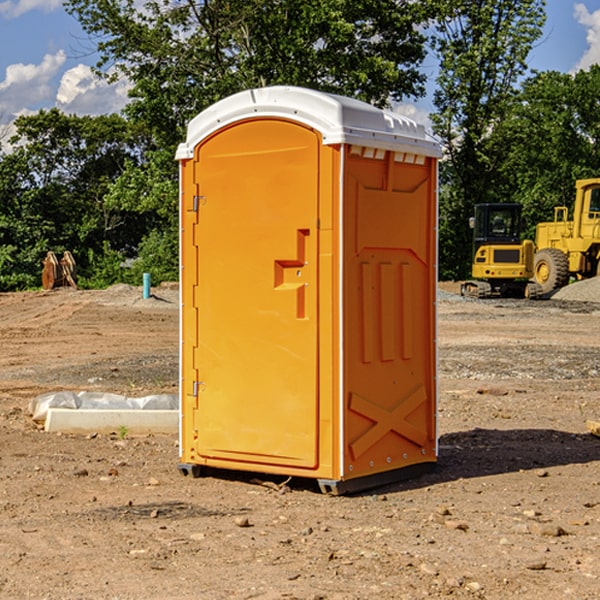 do you offer hand sanitizer dispensers inside the portable restrooms in Rush Center